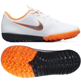 Nike Mercurial VaporX 12 Academy Tf Jr AH7353-107 zapatos de fútbol multicolor blanco