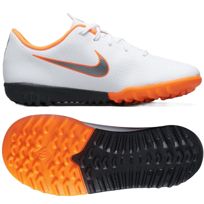 Nike Mercurial VaporX 12 Academy Tf Jr AH7353-107 zapatos de fútbol multicolor blanco