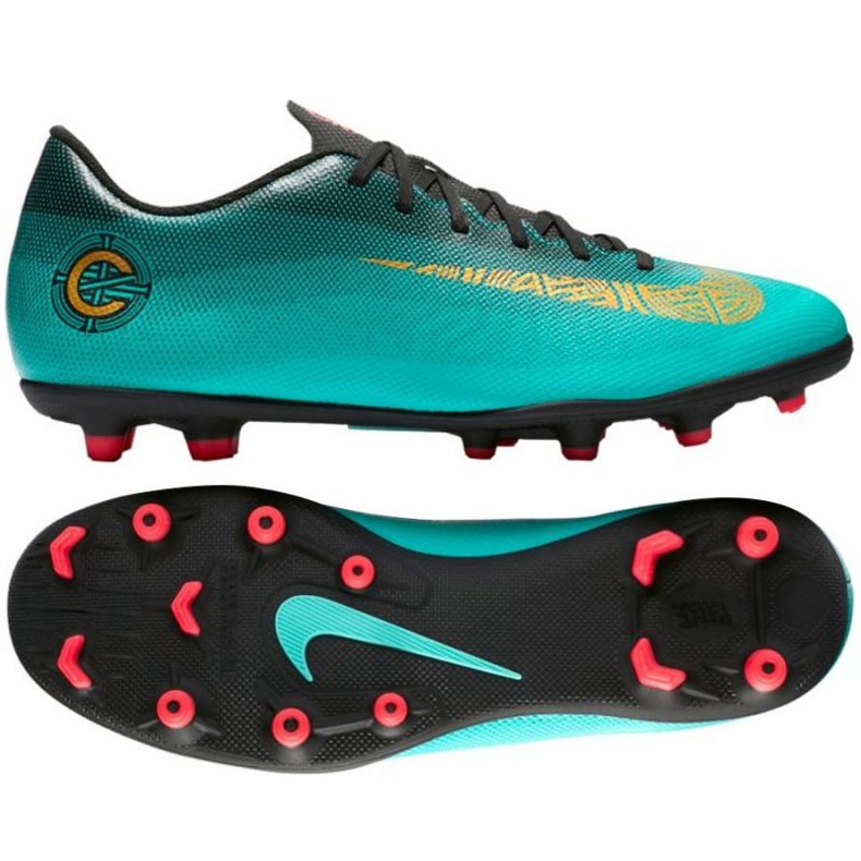 Nike Mercurial Vapor 12 Club CR7 Mg M AJ3723-390 zapatos de fútbol verde verde