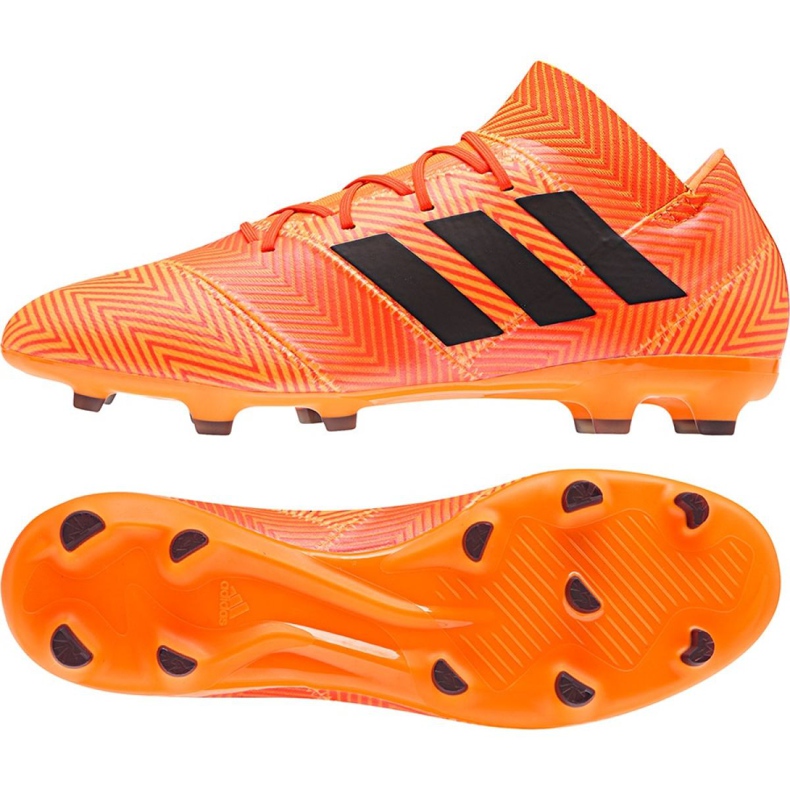 Botas de fútbol adidas Nemeziz 18.2 Fg M DA9580 multicolor naranja