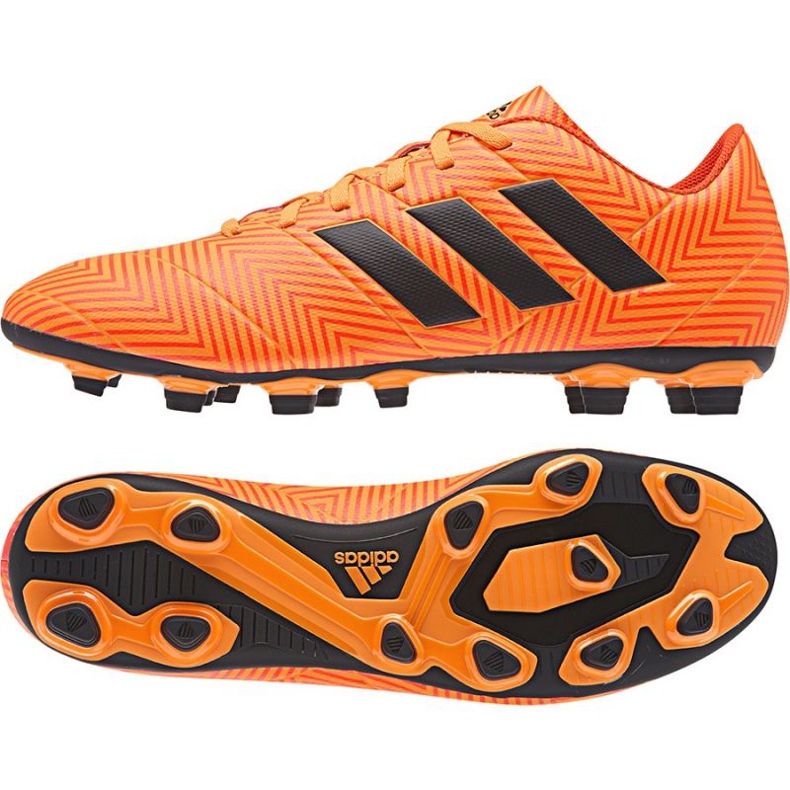 Botas de fútbol adidas Nemeziz 18.4 FxG M DA9594 multicolor naranja