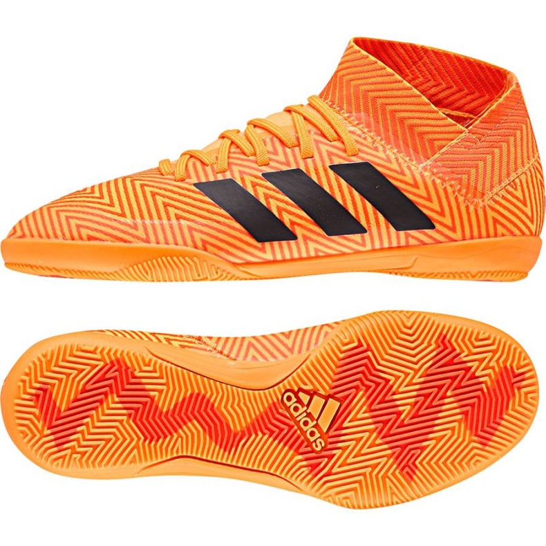 Botas de fútbol Adidas Nemeziz Tango 18.3 IN Jr DB2373 naranja