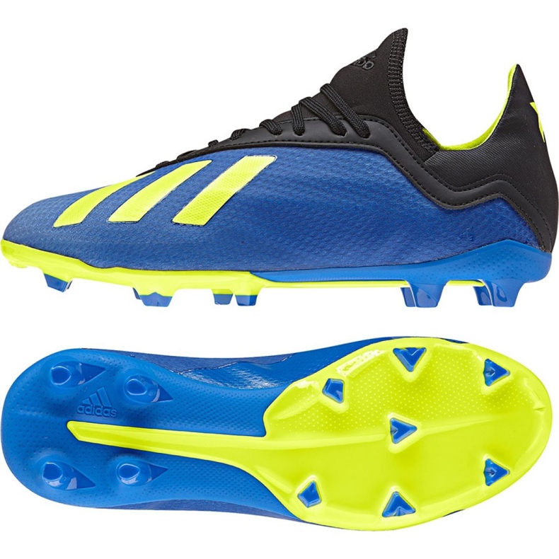 Botas de futbol Adidas X 18.3 Fg Jr DB2416 azul marino azul Botas de futbol Adidas X 18.3 Fg Jr DB2416 azul marino azul