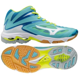 Zapatillas de voleibol Mizuno Wave Lightening Z3 Mid W V1GC170504 azul azul
