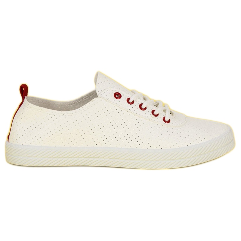 Kylie Zapatillas con cordones calados blanco