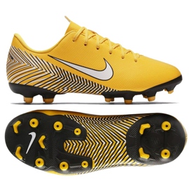 Nike Mercurial Vapor 12 Academy Neymar Mg Jr AO2896-710 zapatos de fútbol multicolor amarillo