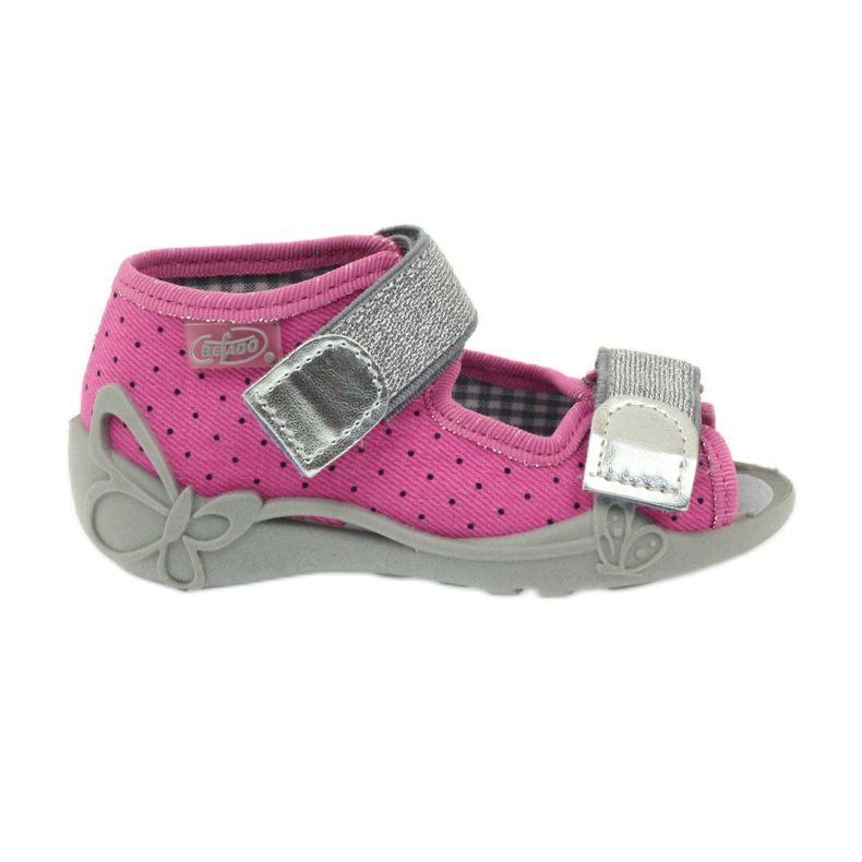 Befado 242p083 sandalias rosas con lunares negro gris rosado