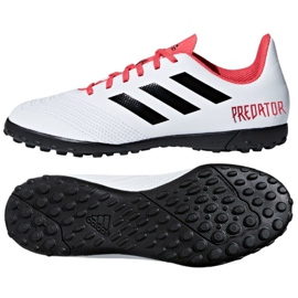 Botas de fútbol Adidas Predator Tango 18.4 Tf Jr CP9096 blanco blanco
