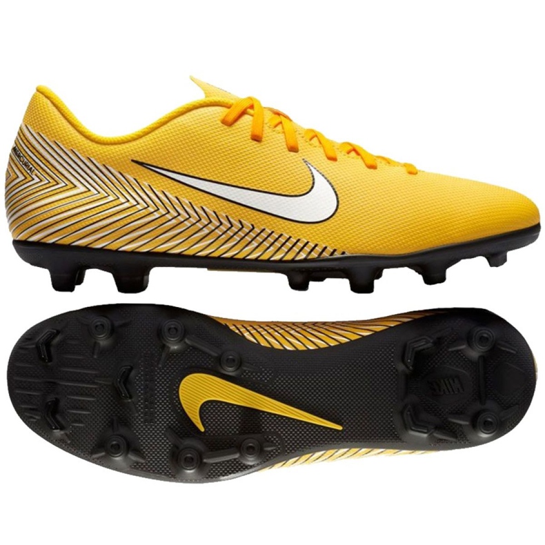 Nike Mercurial Vapor 12 Club Neymar Mg M AO3129-710 zapatos de fútbol multicolor amarillo
