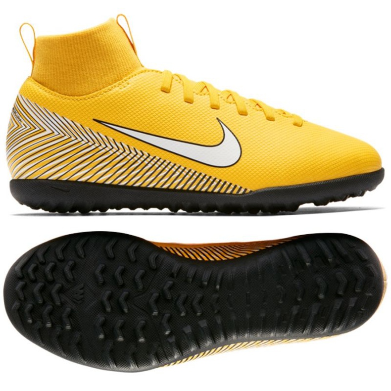 Zapatillas de fútbol Nike Mercurial Superfly 6 Club Neymar Tf Jr AO2894-710 multicolor amarillos