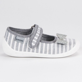 Raweks Zapatillas de plata con lazo. gris