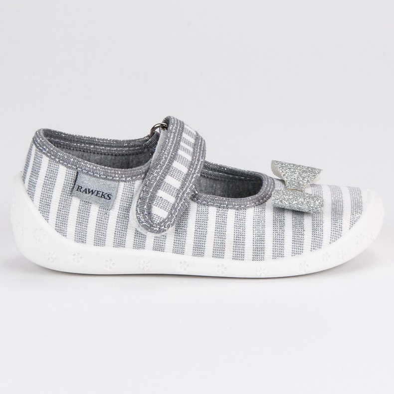 Raweks Zapatillas de plata con lazo. gris