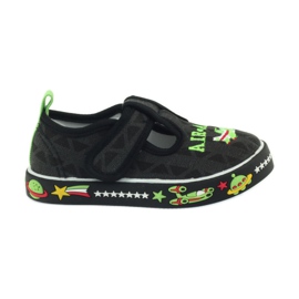 Deportivas niño American Club negro velcro 207/2018 blanco verde