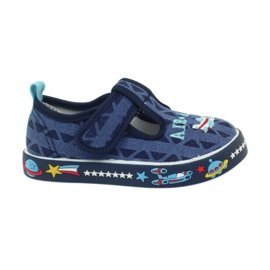 American Club Zapatillas deportivas americanas calzado infantil plantilla piel azul marino