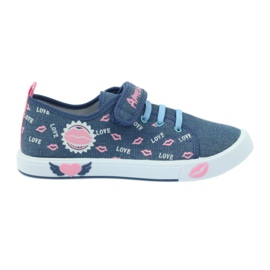 American Club Zapatillas americanas labios rosas azul marino