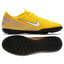 Nike Mercurial Vapor 12 Club Tf M AO3119-710 zapatos de fútbol amarillo amarillo