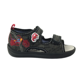 American Club Sandalias americanas zapatos infantiles plantilla piel negro gris rojo