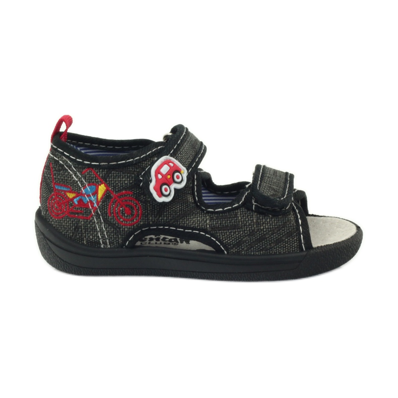 American Club Sandalias americanas zapatos infantiles plantilla piel negro gris rojo