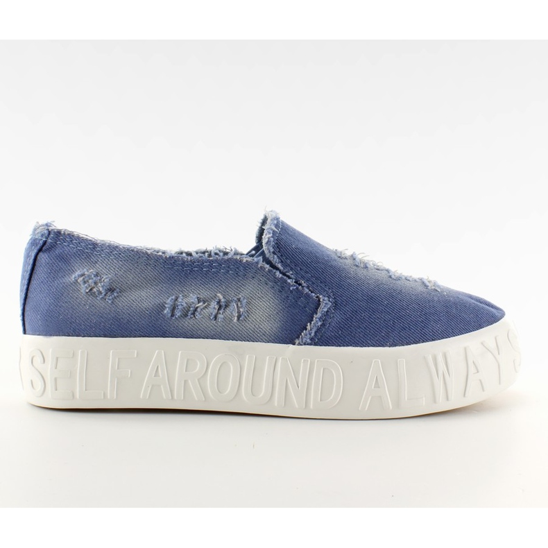 Suela slip-on denim con inscripciones Z-4 L. azul.