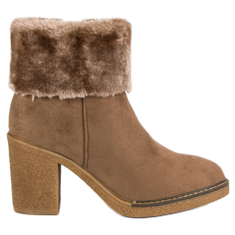 Seastar Botas de ante con pelo negro marrón