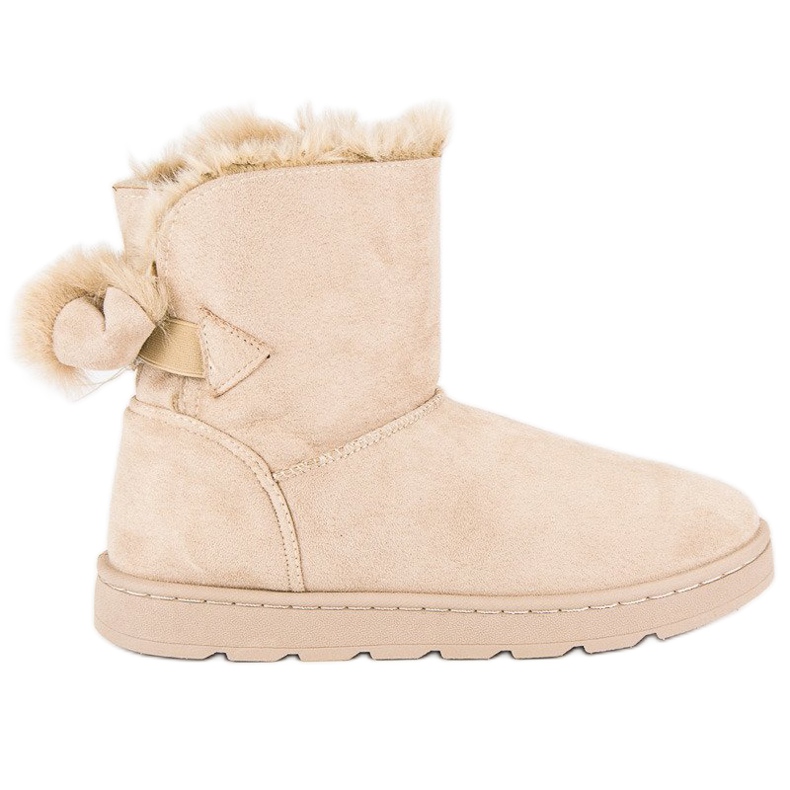 Botas de nieve beige de mujer