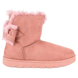 Botas de nieve rosa para mujer rosado