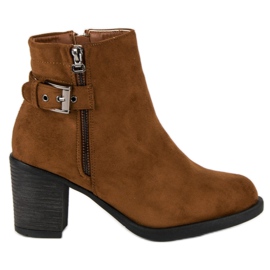 Small Swan Botas de mujer de moda marrón