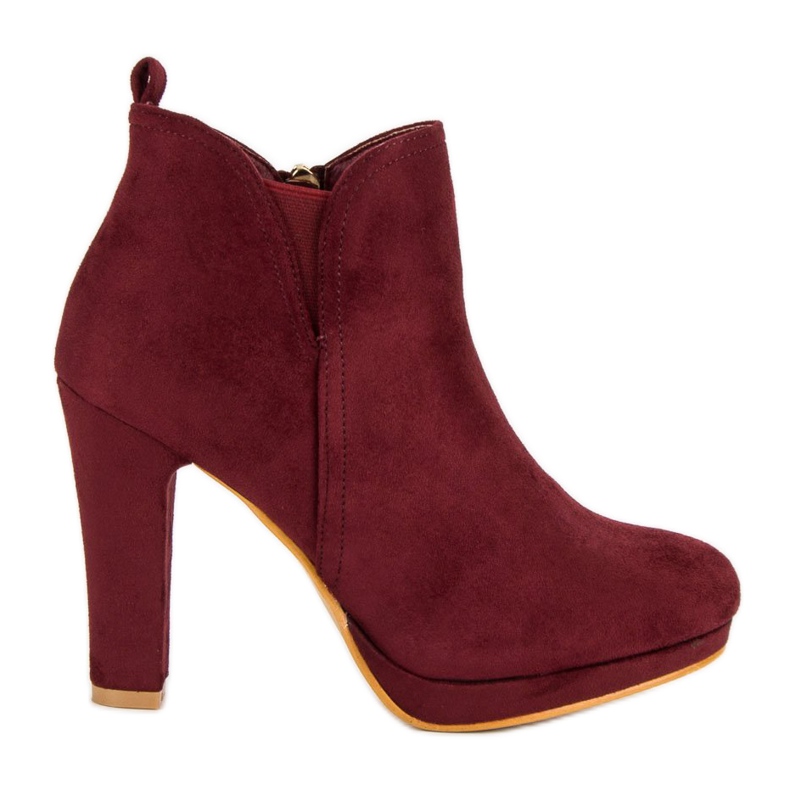 Small Swan Botas mujer granate rojo