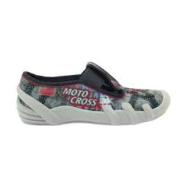 Zapatillas befado niños zapatillas 290x166 gris rojo