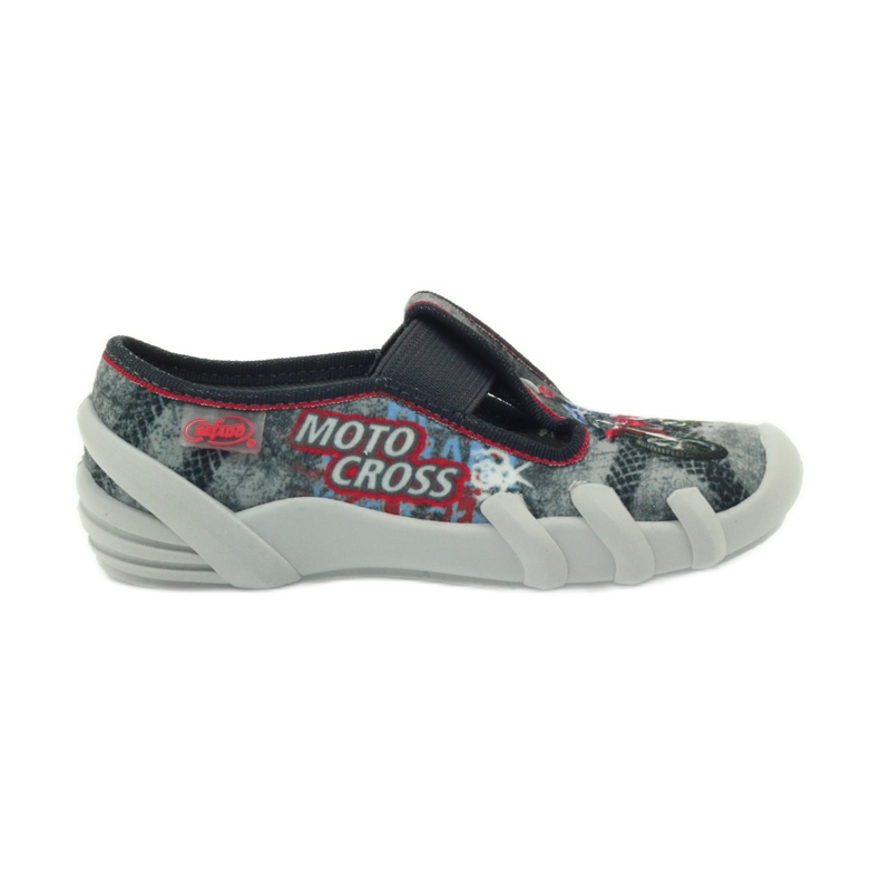 Zapatillas befado niños zapatillas 290x166 gris rojo