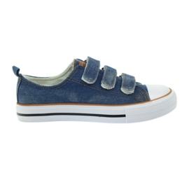 American Club Zapatillas vaqueras dk con velcro azul