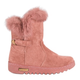 Botas de nieve rosas cálidas rosado