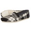 Toms Plaid para mujer Classic Alpargata 926 negro gris