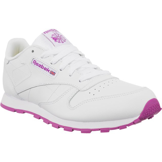 Reebok Cuero Clásico 044 blanco rosado