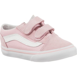 Vans Td Old Skool V Suede Canvas Q7K Chalk Pink True White blanco rosa