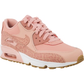 Nike Air Max 90 cuero color blanco coral Stardust. Goma Light Brown Rust Pink púrpura rosa