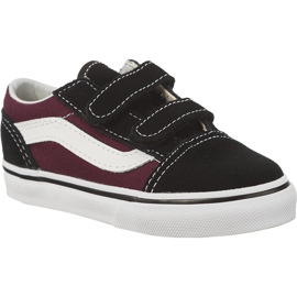 Vans Viejo Skool Q7J Negro Og Borgoña multicolor rojo