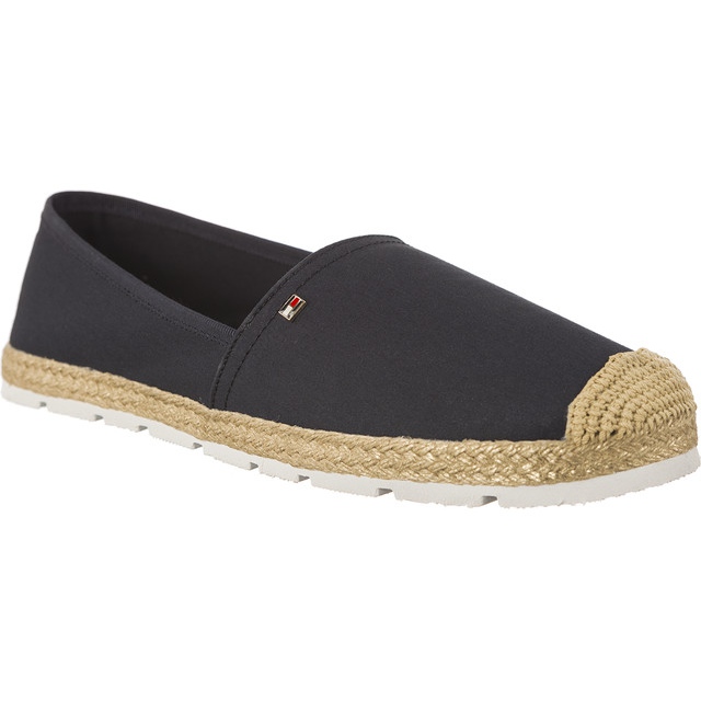 Alpargatas planas de algodón Tommy Hilfiger 403 azul marino