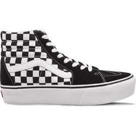 Vans Sk8 Hi Platform 2 Qxh Checkerboard True White blanco negro