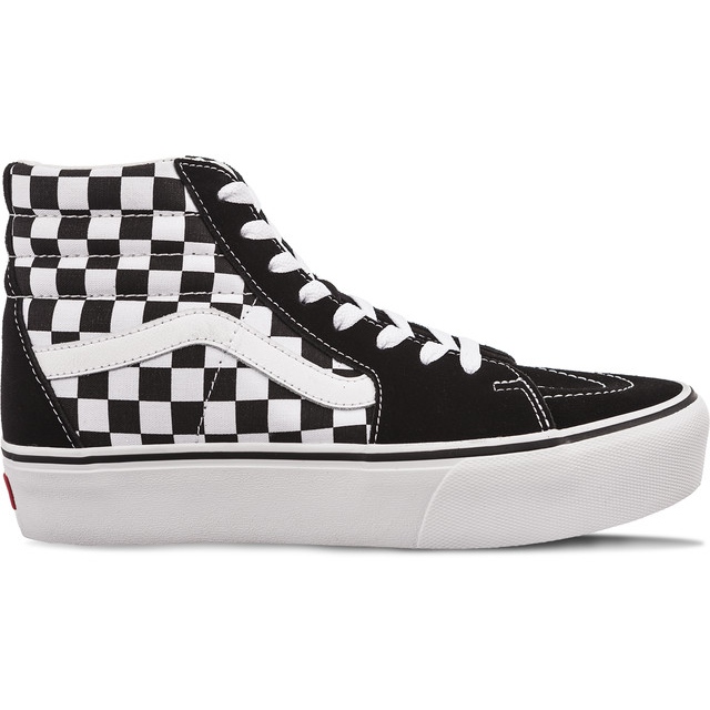 Vans Sk8 Hi Platform 2 Qxh Checkerboard True White blanco negro