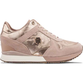 Tommy Hilfiger Cuña Metálica Camo 641 Caoba Rosa púrpura