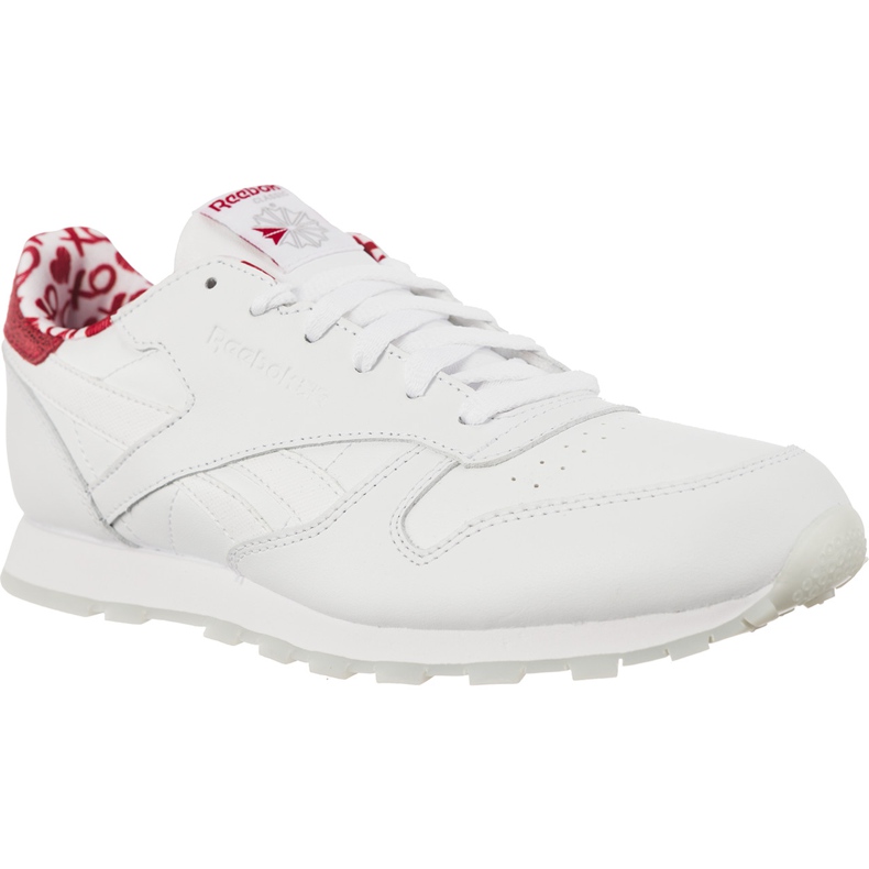 Reebok Cuero Clásico VALENTINE'S Day 191 Blanco Power Red
