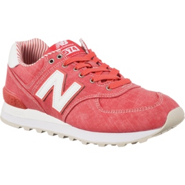 New Balance Wl574che Coral Especiado Con Blanco rojo
