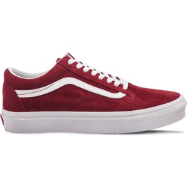 Vans Old Skool Pig Suede U5M Scooter True White rojo