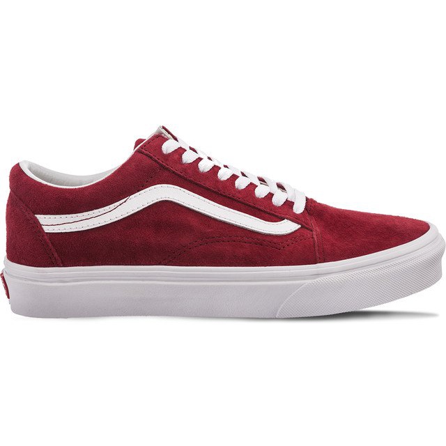 Vans Old Skool Pig Suede U5M Scooter True White rojo