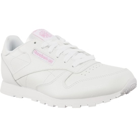 Reebok Cuero Clásico Metalizado Blanco