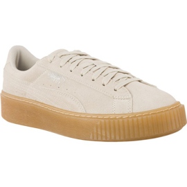 Puma Plataforma de gamuza Jewel Whisper White Whisper White blanco