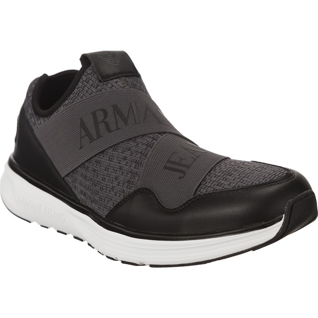 Armani Jeans hombre tejido Sneaker 9350607a406 negro gris