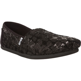 Toms Sequin Glitz mujer Alpargata 925 negro