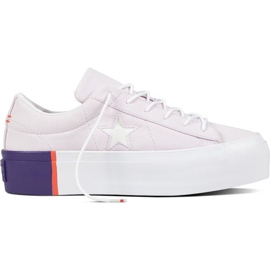Converse 559902 One Star Barely Grape Rush Coral White blanco púrpura rosa
